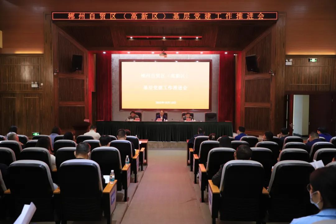 以高质量党建引领高质量发展！自贸试验区郴州片区、高新区召开基层党建工作推进会