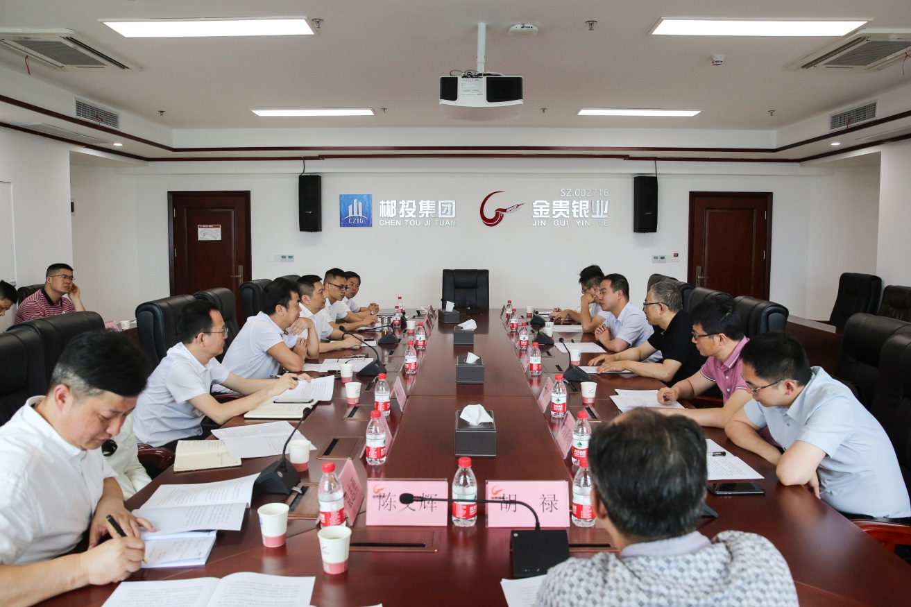 湖南证监局陈光明一行莅临金贵银业调研